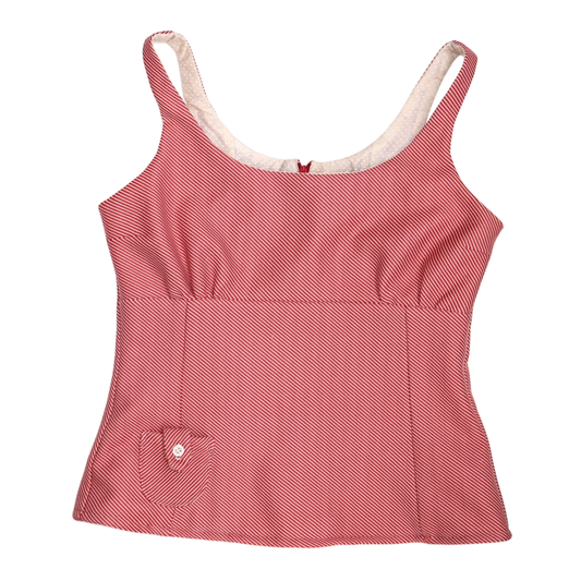Red striped Caroline top - Size Medium