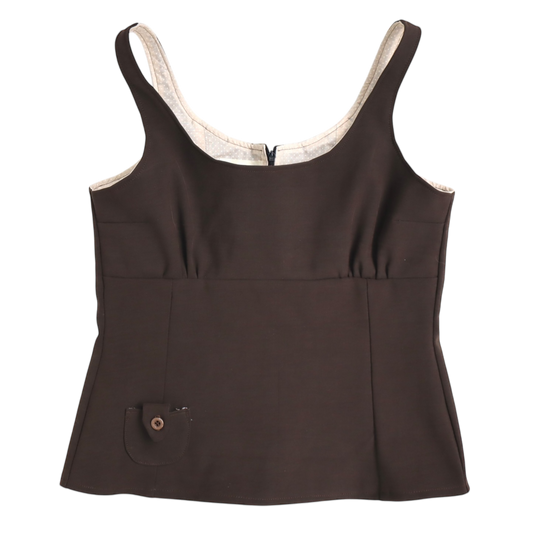Brown Caroline top - Size Large