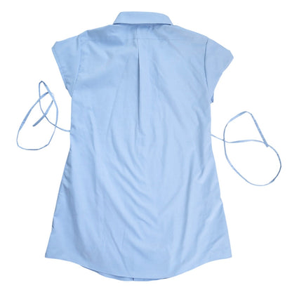 Medium light blue button up dress *tall*