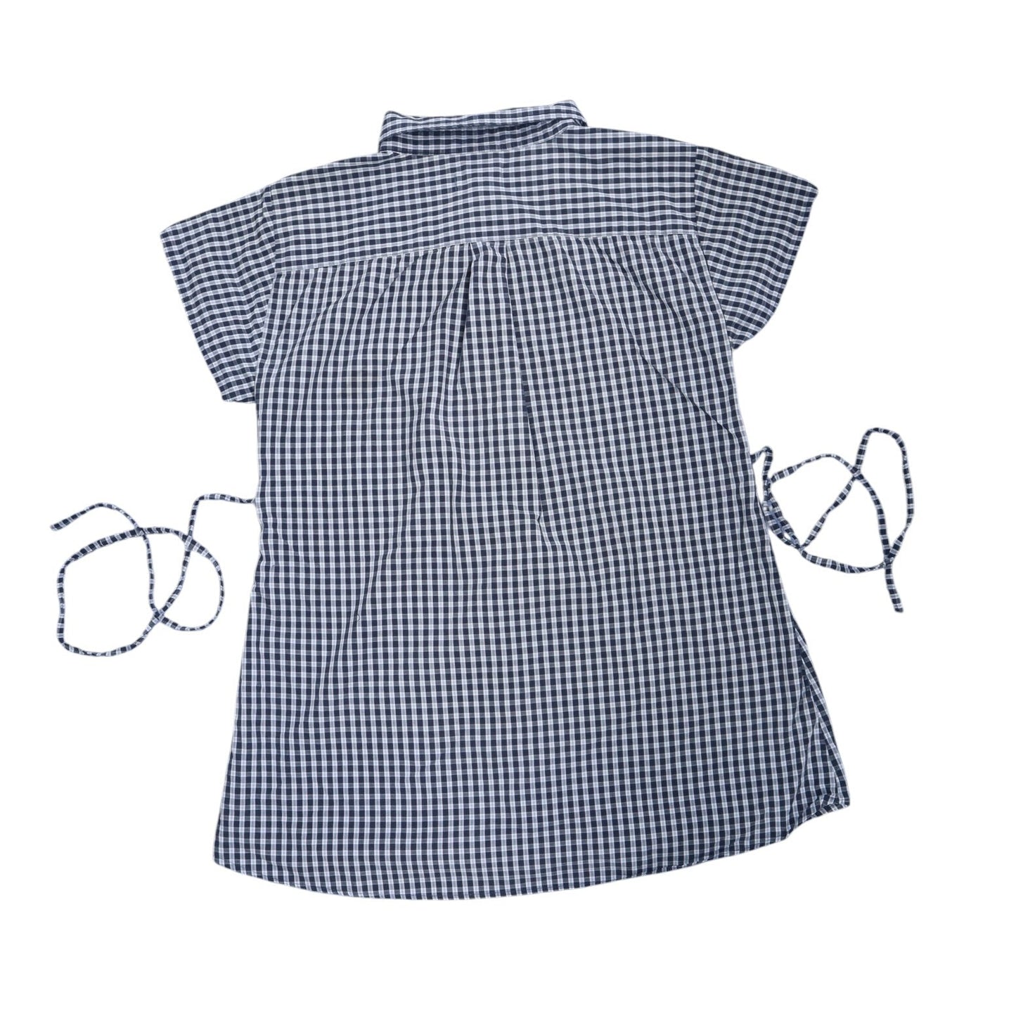 Large plaid upcycled button up dress *short*