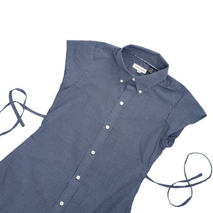 XS navy upcycled button up dress