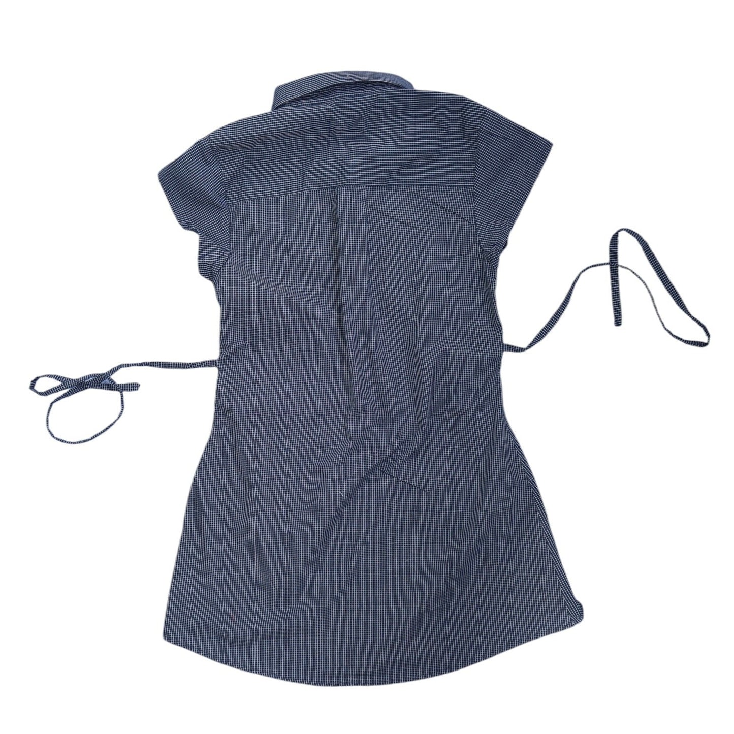 XS navy upcycled button up dress