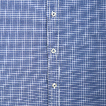 Small checkered upcycled button up dress *short*