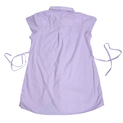 XXL lavender upcycled button up dress