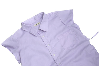 XXL lavender upcycled button up dress
