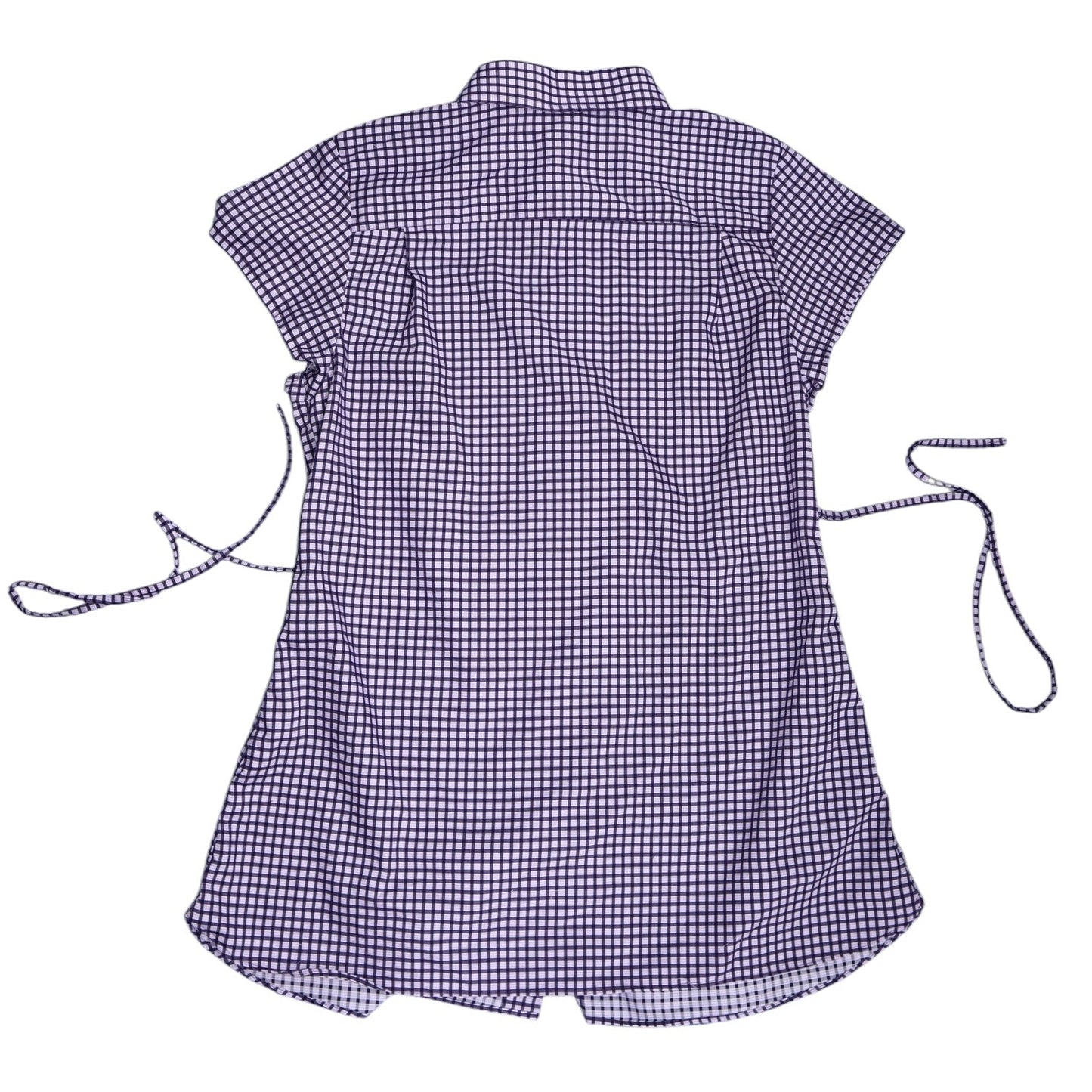 XL pink & black upcycled button up dress *tall*
