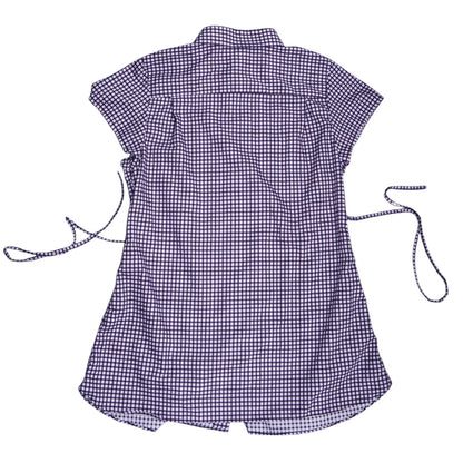 XL pink & black upcycled button up dress *tall*