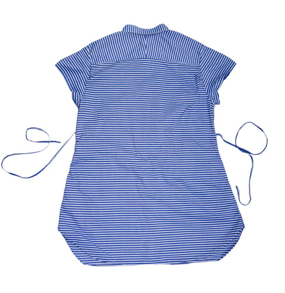 XL striped upcycled button up dress