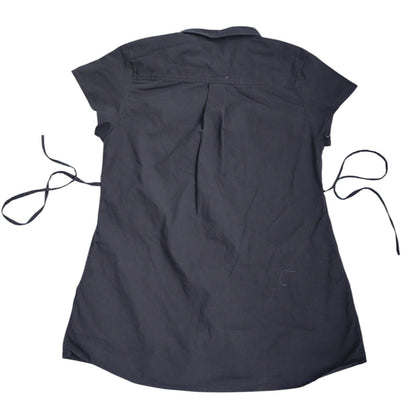 XL black upcycled button up dress