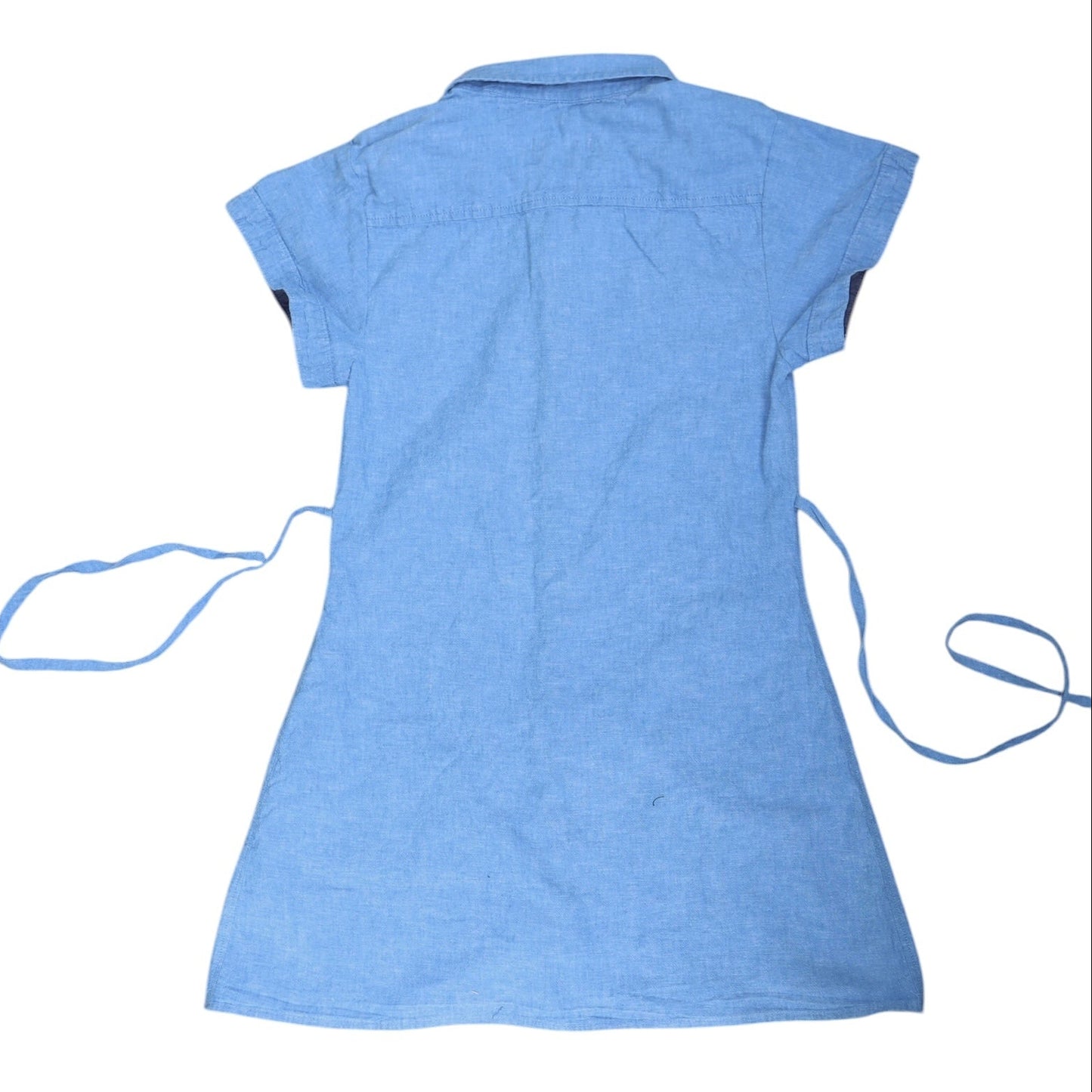 XXS blue upcycled button up dress