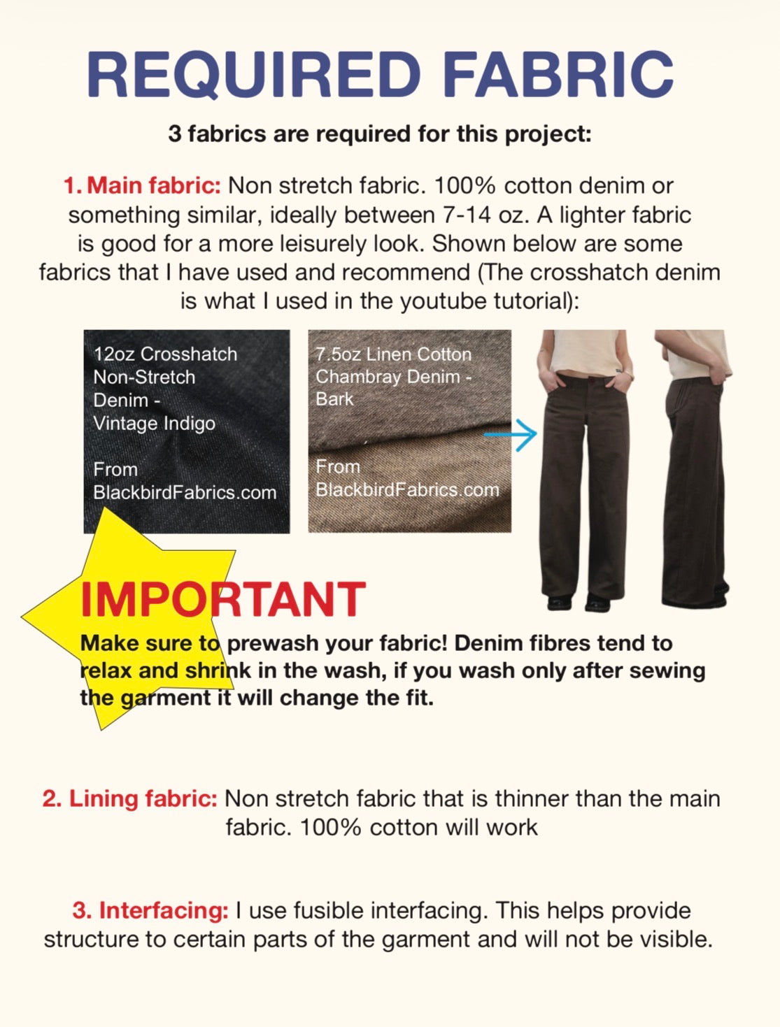 Andie Pants Pattern