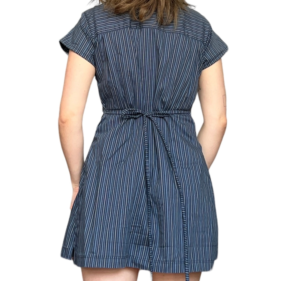 Medium navy striped delilah dress