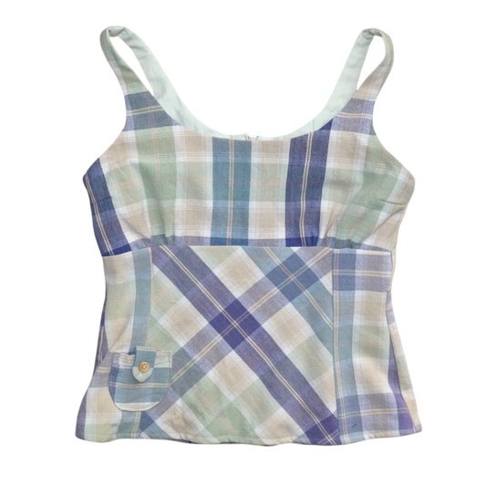 Plaid Caroline top - Size Medium