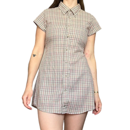 Small brown plaid delilah dress