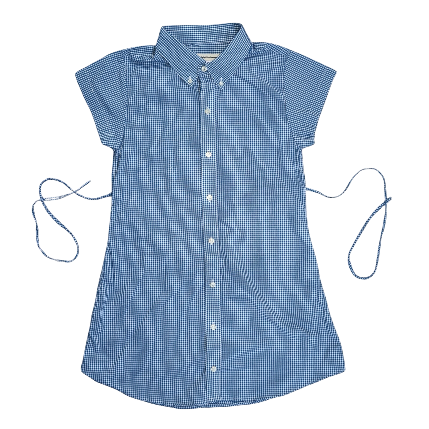 Small turquoise upcycled button up dress