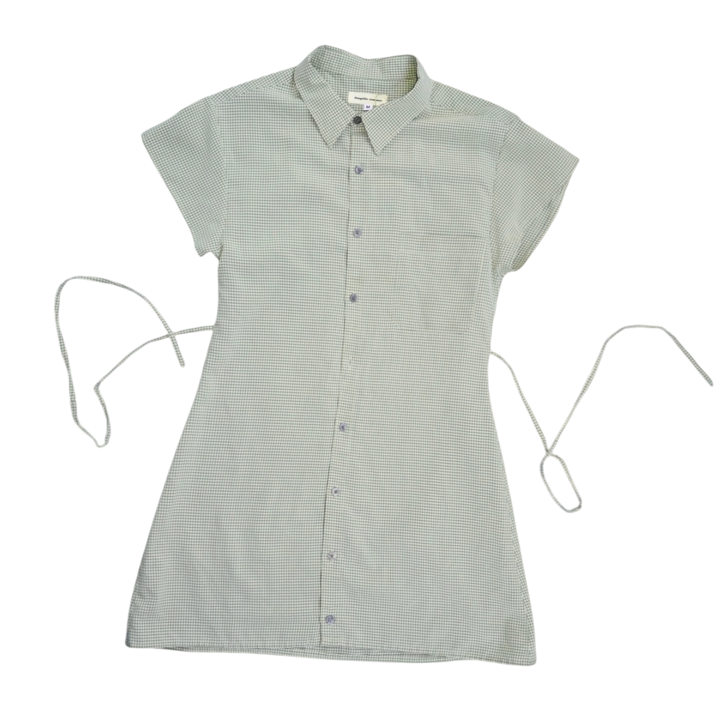 Medium sage green button up dress *tall*