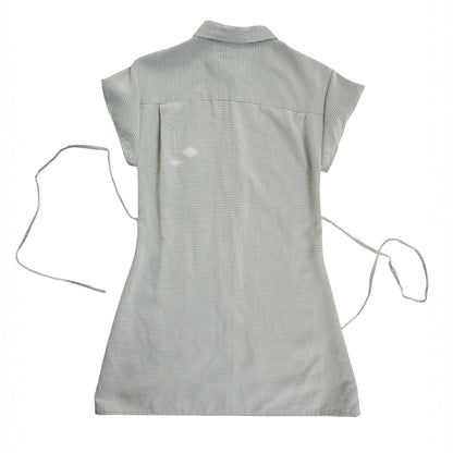 Medium sage green button up dress *tall*